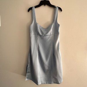 BB EXCLUSIVE  Londyn Blue Satin Mini Dress